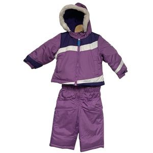 OshKosh B'gosh Baby Girls Ski Jacket and Snowbib Snowsuit Outfit Set Size 12M